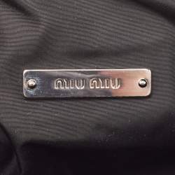 Miu Miu Black Quilted Patent Leather Mini Spirit Hobo