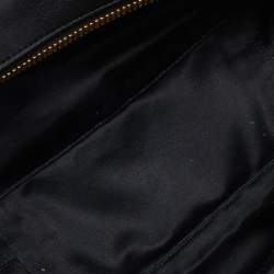 Miu Miu Black Matelassé Leather Top Zip Satchel