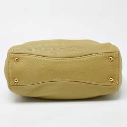 Miu Miu Green Vitello Daino Leather Tote
