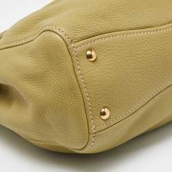 Miu Miu Green Vitello Daino Leather Tote