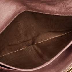 Miu Miu Light Pink Matelassé Leather Flap Continental Wallet
