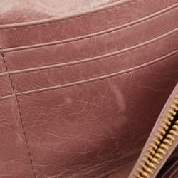 Miu Miu Light Pink Matelassé Leather Flap Continental Wallet