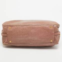 Miu Miu Old Rose Distressed Leather Charm Satchel