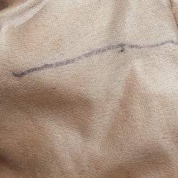Miu Miu Beige Vitello Shine Leather Drawstring Bucket Bag
