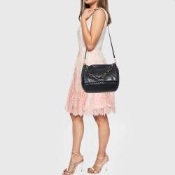 Miu Miu Black Matelassé Leather Flap Chain Shoulder Bag