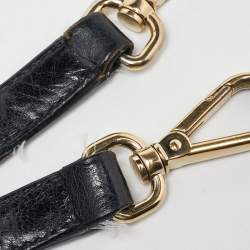 Miu Miu Black Matelassé Leather Flap Chain Shoulder Bag