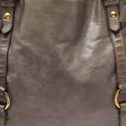 Miu Miu Grey Leather Bow Hobo