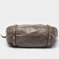 Miu Miu Grey Leather Bow Hobo