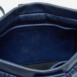Miu Miu Blue Matelassé Leather Frame Clutch Bag