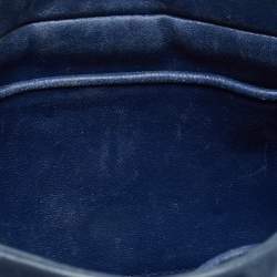 Miu Miu Blue Matelassé Leather Frame Clutch Bag