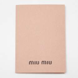Miu Miu Grey Vitello Lux Leather Small Bow Satchel