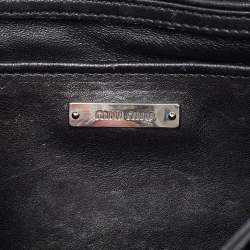 Pre Owned Miu Miu Yellow/Black Matelassé Leather Club Shoulder Bag