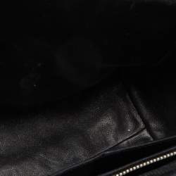 Miu Miu Black/Blue Matelasse Leather Top Handle Bag
