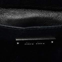 Miu Miu Black/Blue Matelasse Leather Top Handle Bag