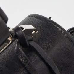 Miu Miu Black/Blue Matelasse Leather Top Handle Bag