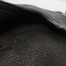 Miu Miu Black Leather Cervo Flap Hobo