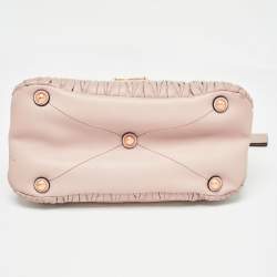 Miu Miu Old Rose Matelassé Leather Top Handle Bag