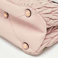 Miu Miu Old Rose Matelassé Leather Top Handle Bag