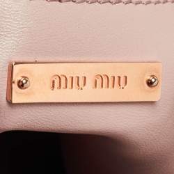 Miu Miu Old Rose Matelassé Leather Top Handle Bag