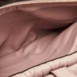 Miu Miu Old Rose Matelassé Leather Top Handle Bag