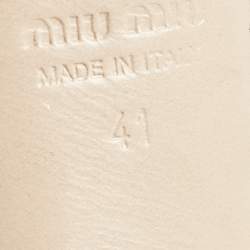 Pre Owned Miu Miu Black Patent Leather Crystal Heel Sandals Size 41