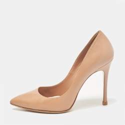 Miu Miu Brown Leather Pointed Toe Pumps Size 37
