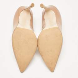Miu Miu Brown Leather Pointed Toe Pumps Size 37