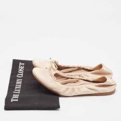 Miu Miu Beige Satin Ballet Flats Size 38
