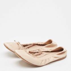 Miu Miu Beige Satin Ballet Flats Size 38