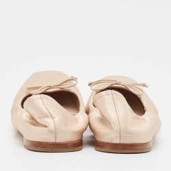 Miu Miu Beige Satin Ballet Flats Size 38