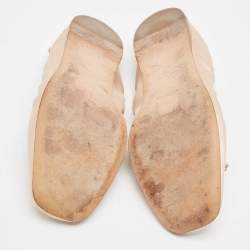 Miu Miu Beige Satin Ballet Flats Size 38