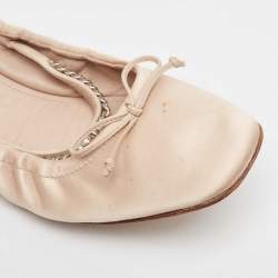 Miu Miu Beige Satin Ballet Flats Size 38