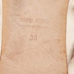 Miu Miu Beige Satin Ballet Flats Size 38