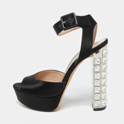 MIU MIU crystal embelished sold flats 35.5