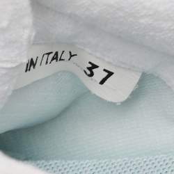 Miu Miu x New Balance 574 White Suede and Denim Sneakers Size 37