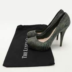Miu Miu Green Python Platform Pumps Size 37.5