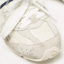 Miu Miu X New Balance White/Grey Mesh and Suede 530 SL Low Top Sneakers Size 38