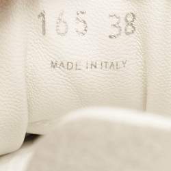 Miu Miu X New Balance White/Grey Mesh and Suede 530 SL Low Top Sneakers Size 38