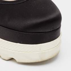 Miu Miu Black Satin Mary Jane Platform Sneakers Size 36