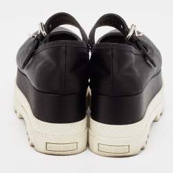 Miu Miu Black Satin Mary Jane Platform Sneakers Size 36