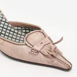 Miu Miu Beige Leather Mules Size 38.5