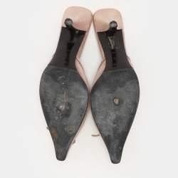 Miu Miu Beige Leather Mules Size 38.5