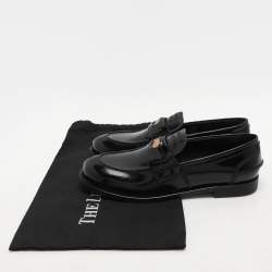 Miu Miu Black Patent Leather Penny Loafers Size 41