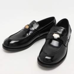 Miu Miu Black Patent Leather Penny Loafers Size 41