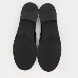 Miu Miu Black Patent Leather Penny Loafers Size 41