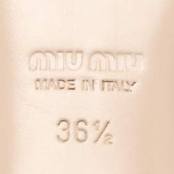 Miu Miu Black Patent Leather Embellished Pumps Size 36.5