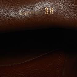 Miu Miu Beige/Brown Canvas and Leather Coin Penny Loafers Size 38