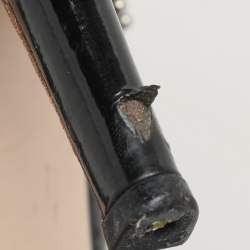 Pre Owned Miu Miu Black Patent Leather Studded Peep Toe Pumps Size 37