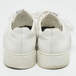Miu Miu White Leather Low Top Sneakers Size 38.5
