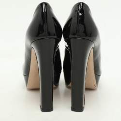 Miu Miu Black Patent Leather Platform Pumps Size 35